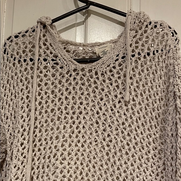 Nicole Miller Cream Knit Cowl Sweater - Picture 3 of 6